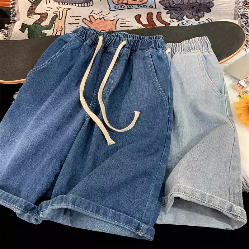 Vintage Fashion Jeans - Baggy Jeans Shorts for Men Casual