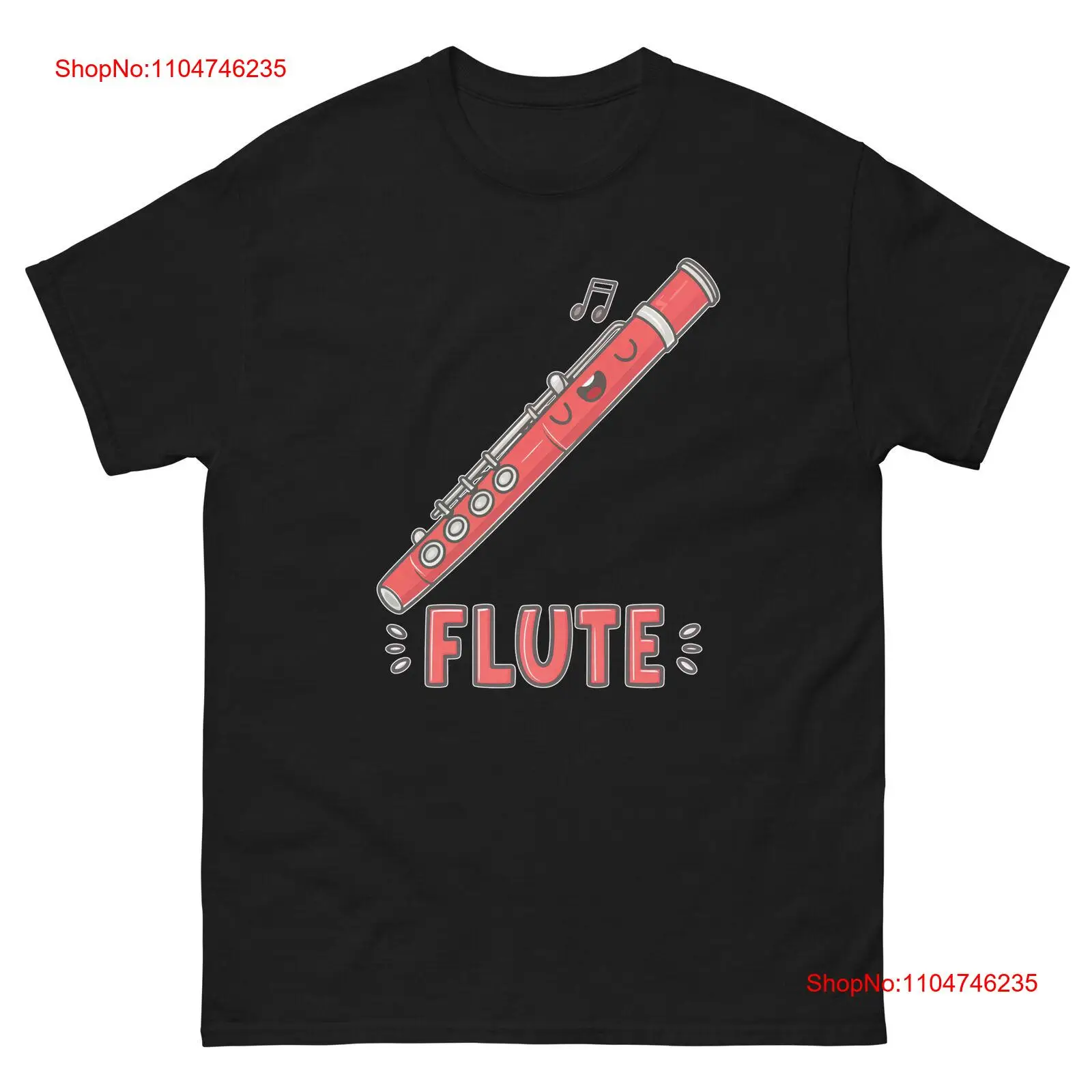 Vintage Fashion Illustrations - Flute Musical Instrument Illustration T Shirt