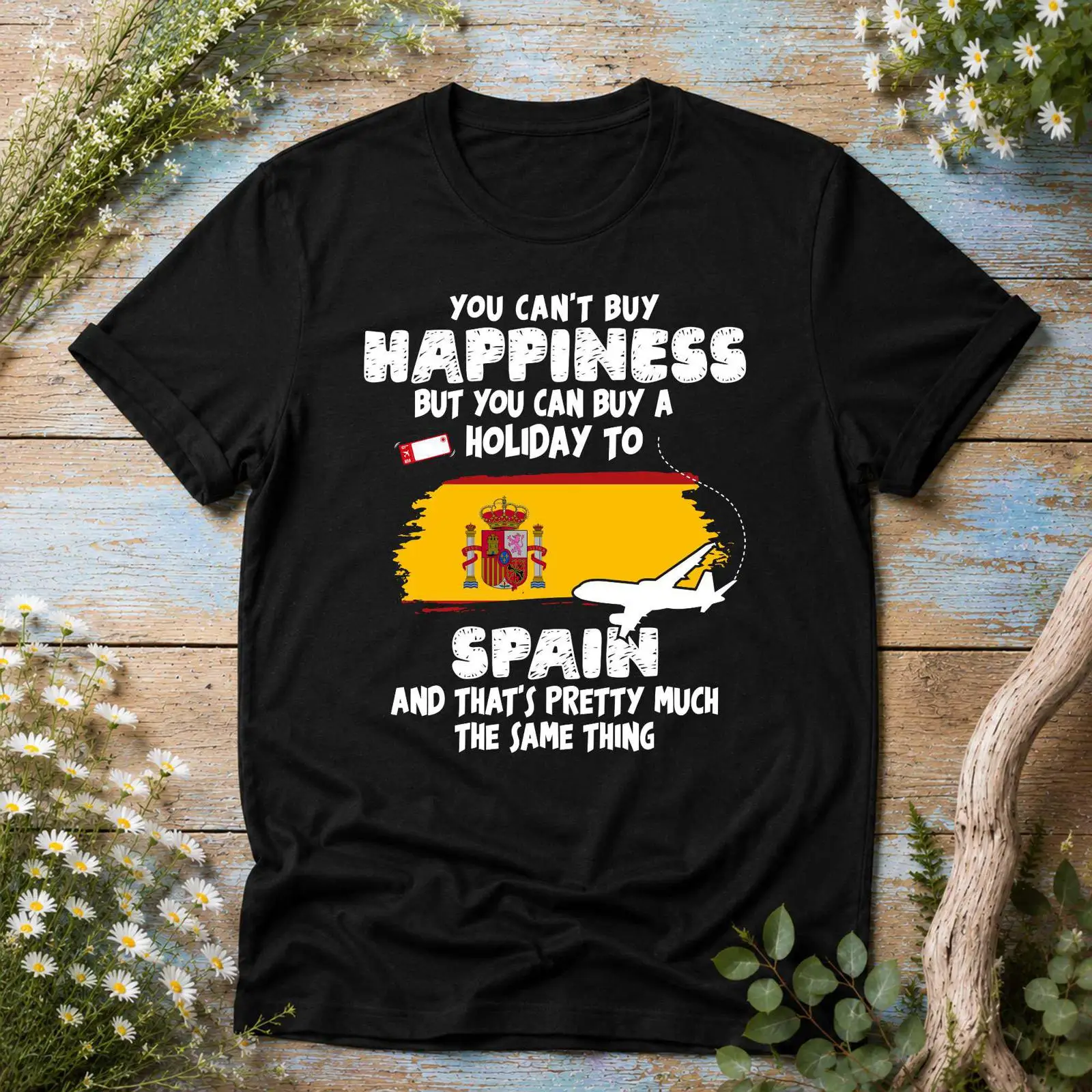 Vintage Fashion Ideas - Spain T shirt with slogan Humor