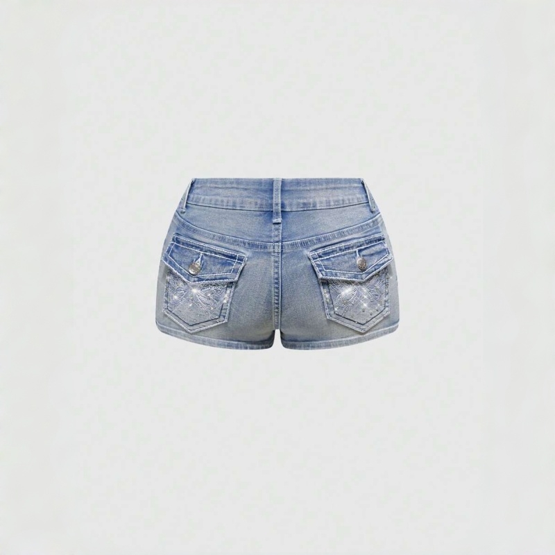 Embellished Crystal Back Pocke - Vintage Fashion Jeans のレビューと価格