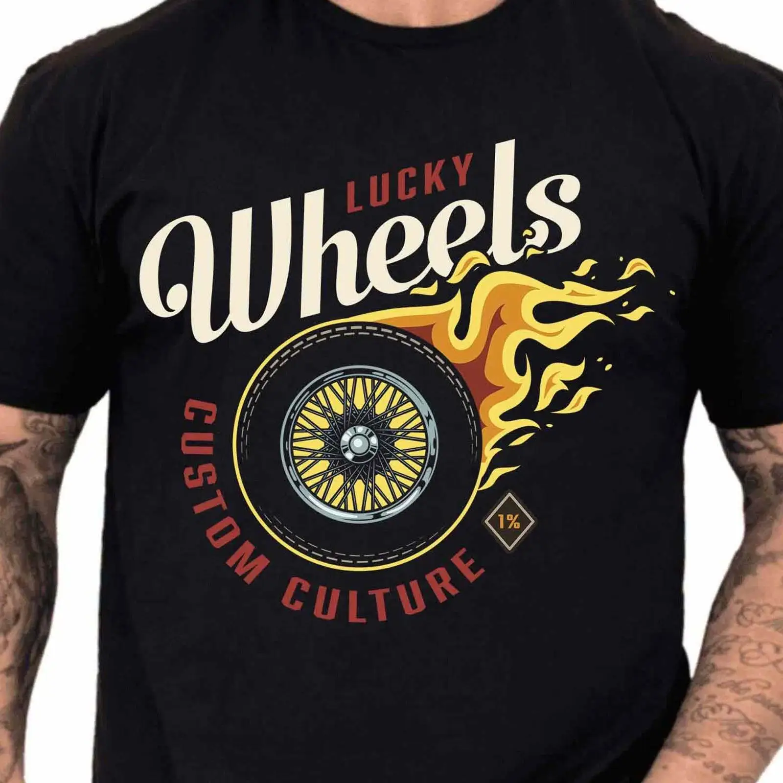 Lucky Wheels Custom T Shirt Fl - Vintage Fashion Wheel のレビューと価格