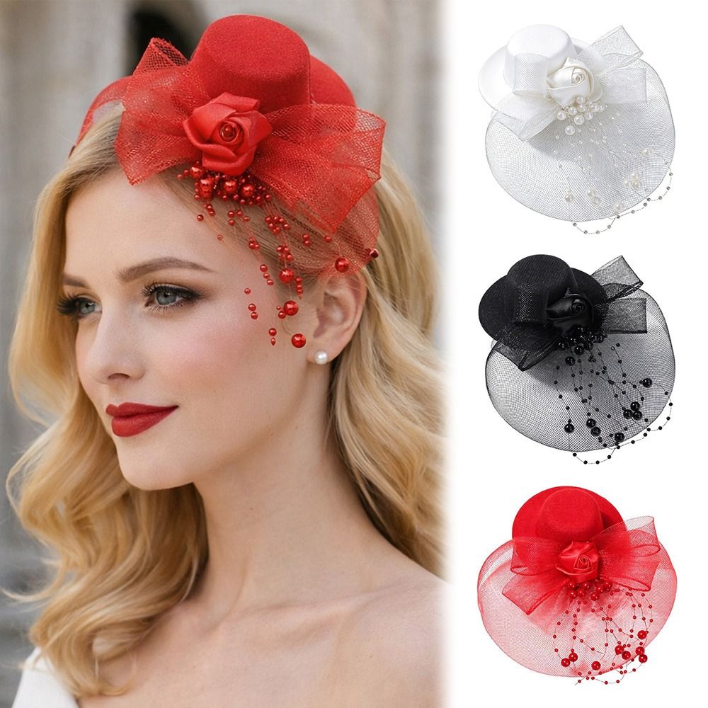Fashion Elegant Mesh Top Hat B - Vintage Fashion Show のレビューと価格