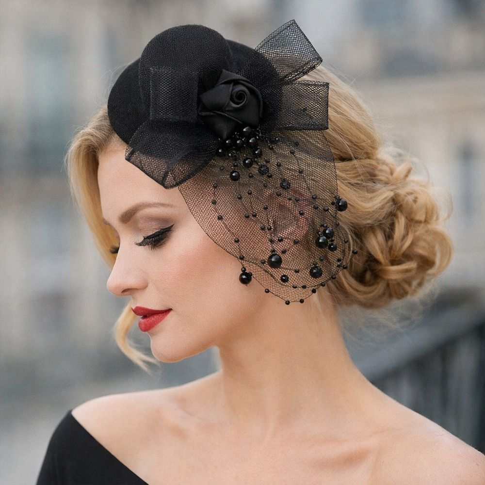Fashion Elegant Mesh Top Hat B - Vintage Fashion Show のレビューと価格