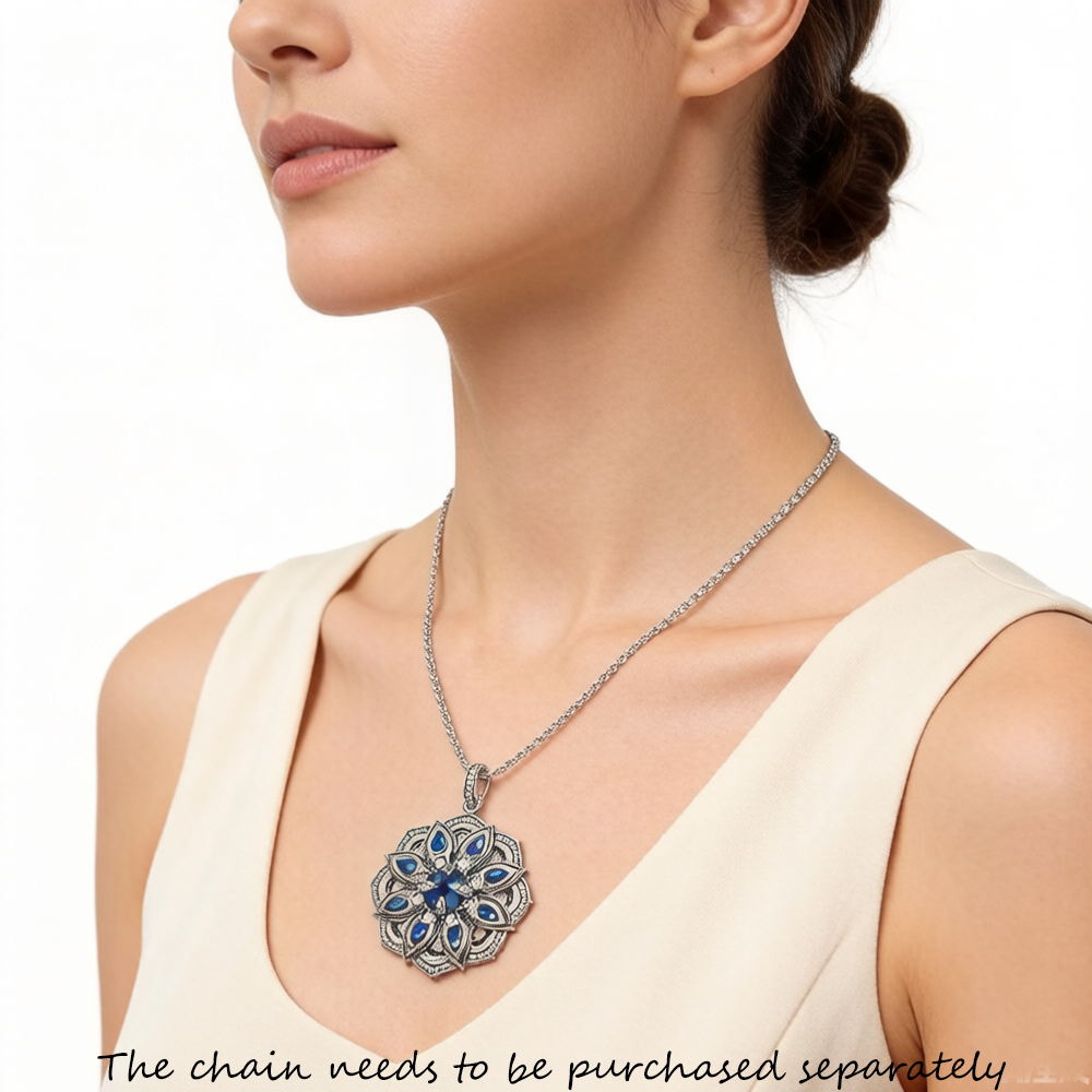 Pendant Blue Lotus Flower,Bran - Vintage Fashion Jewelry Brands のレビューと価格