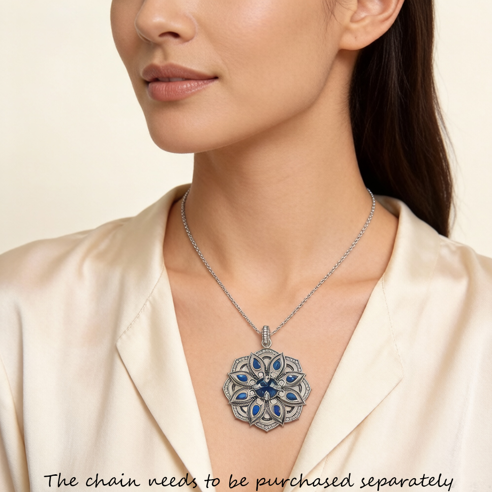 Pendant Blue Lotus Flower,Bran - Vintage Fashion Jewelry Brands のレビューと価格
