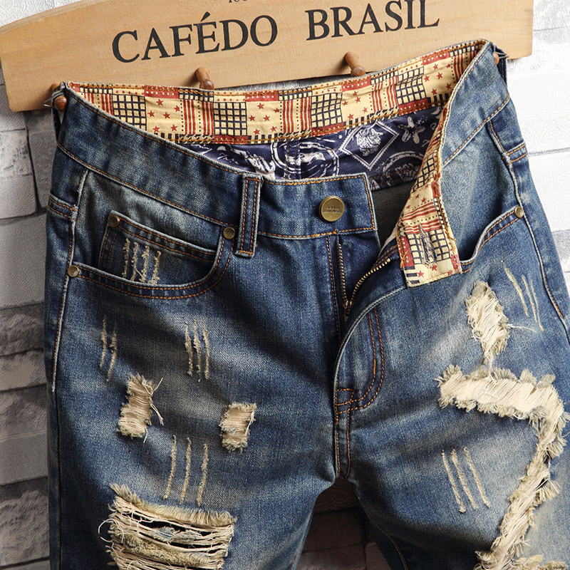 Ripped Hip-hop Denim Shorts Me - Vintage Fashion Jeans のレビューと価格