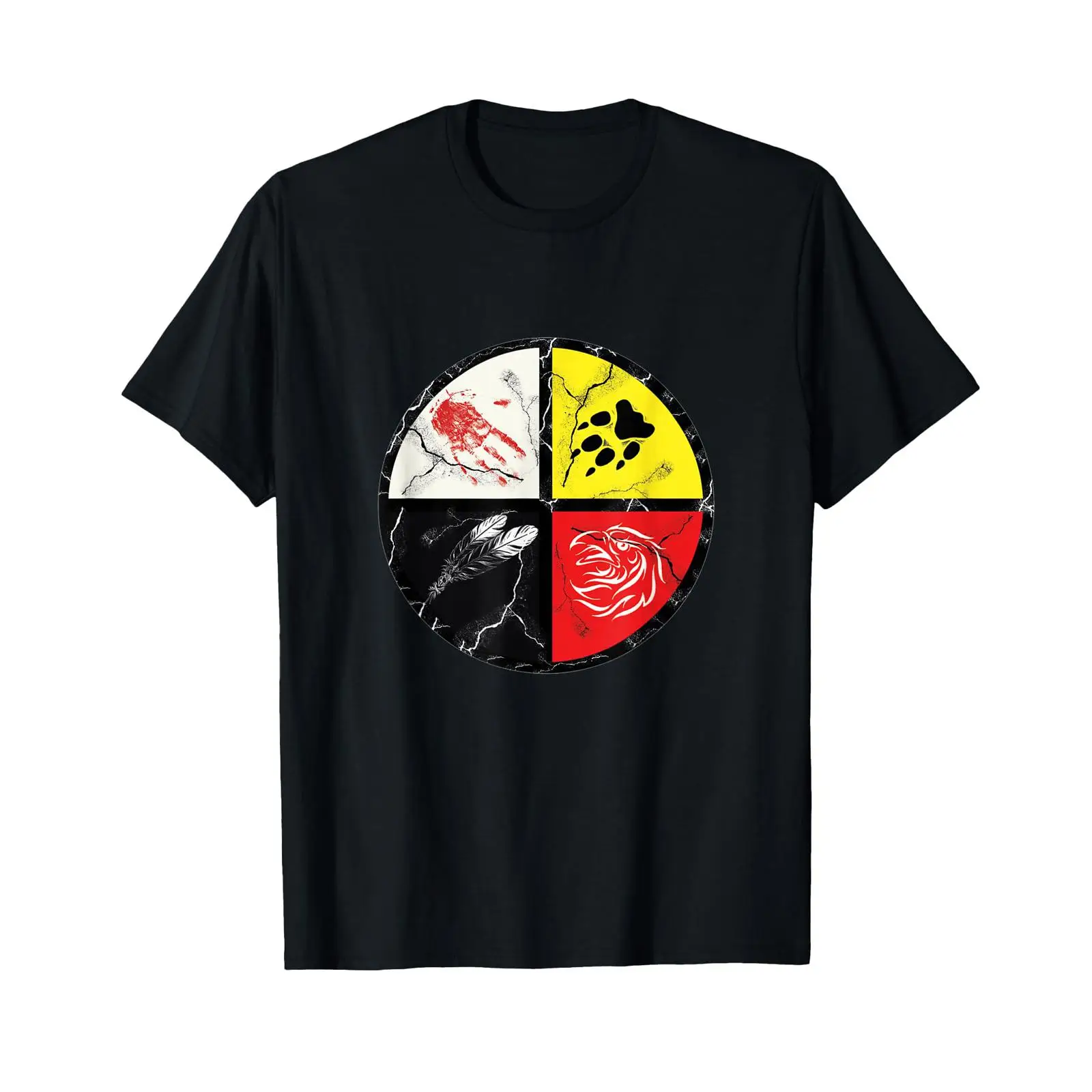 Indian Medicine Wheel T Shirt  - Vintage Fashion Wheel のレビューと価格
