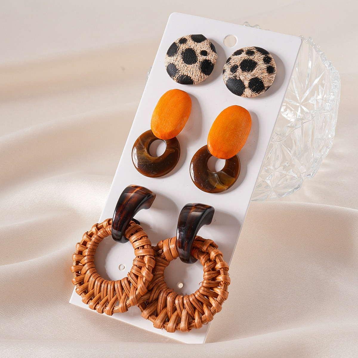 6/10 Pcs Geometric Resin Dangl - Vintage Fashion Illustrations のレビューと価格