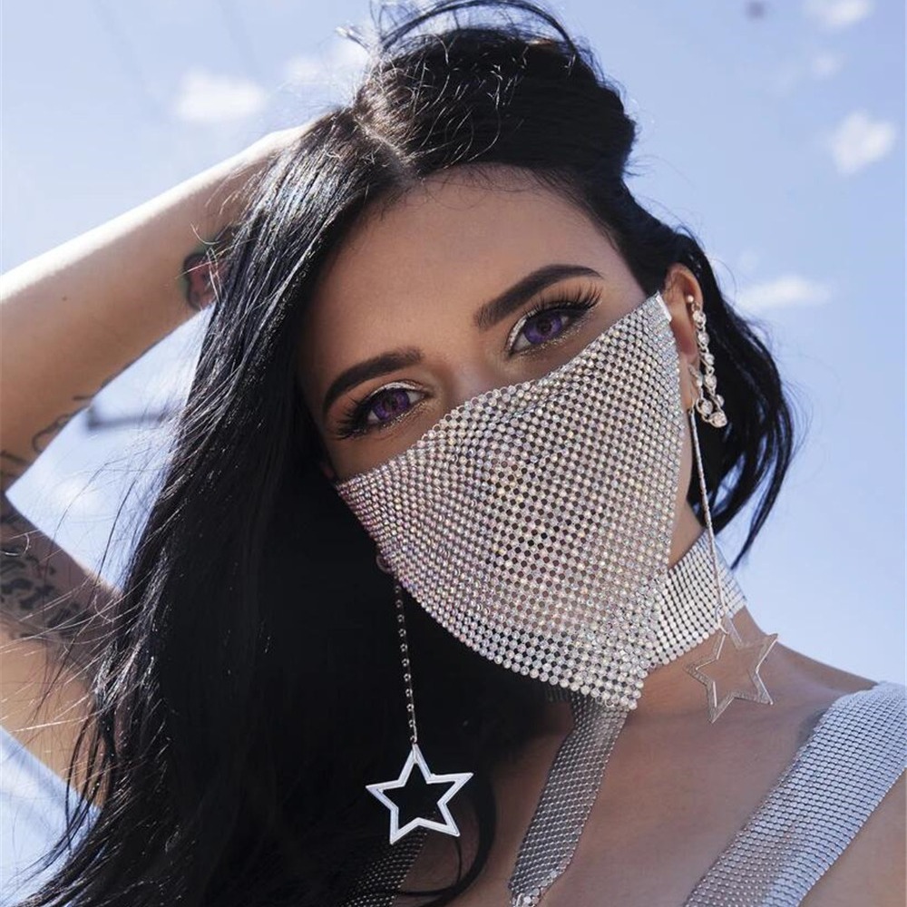 Halloween Mask Rhinestone Zirc - Vintage Fashion Show のレビューと価格