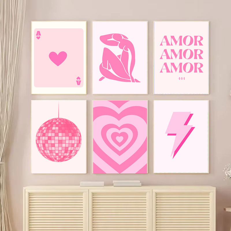 1pc Canvas painting  Pink Mati - Vintage Fashion Art のレビューと価格