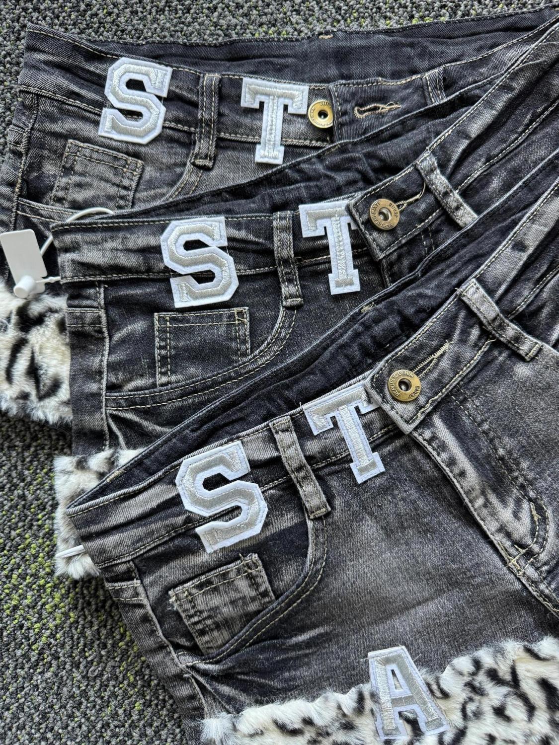 Y2k Embroidered Patch Denim Sh - Vintage Fashion Jeans のレビューと価格