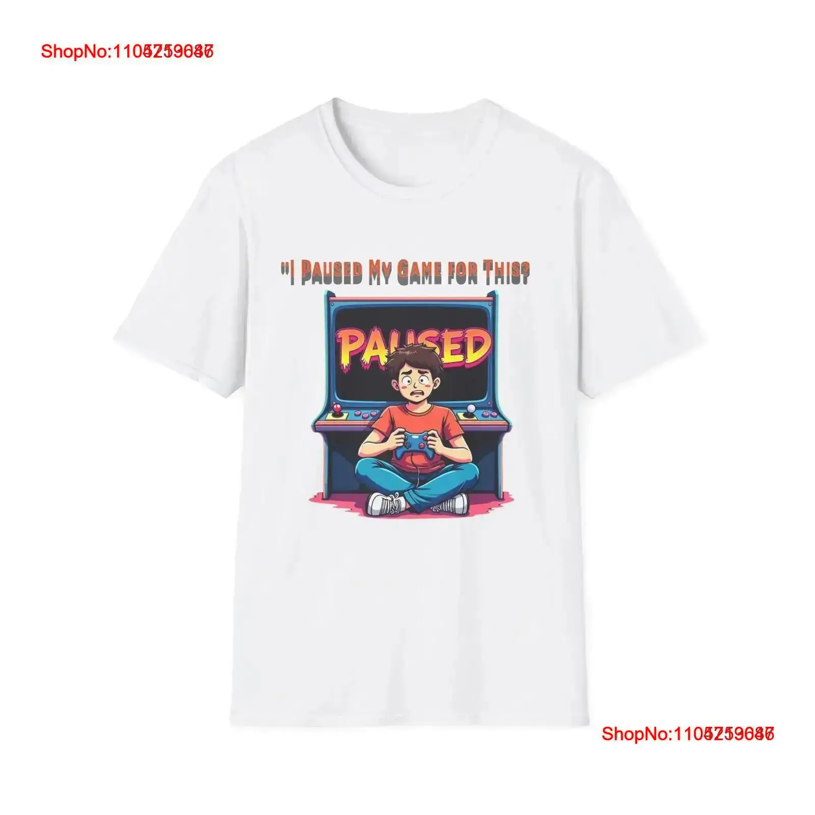 Gamer T Shirt I Paused My Game - Vintage Fashion Video のレビューと価格