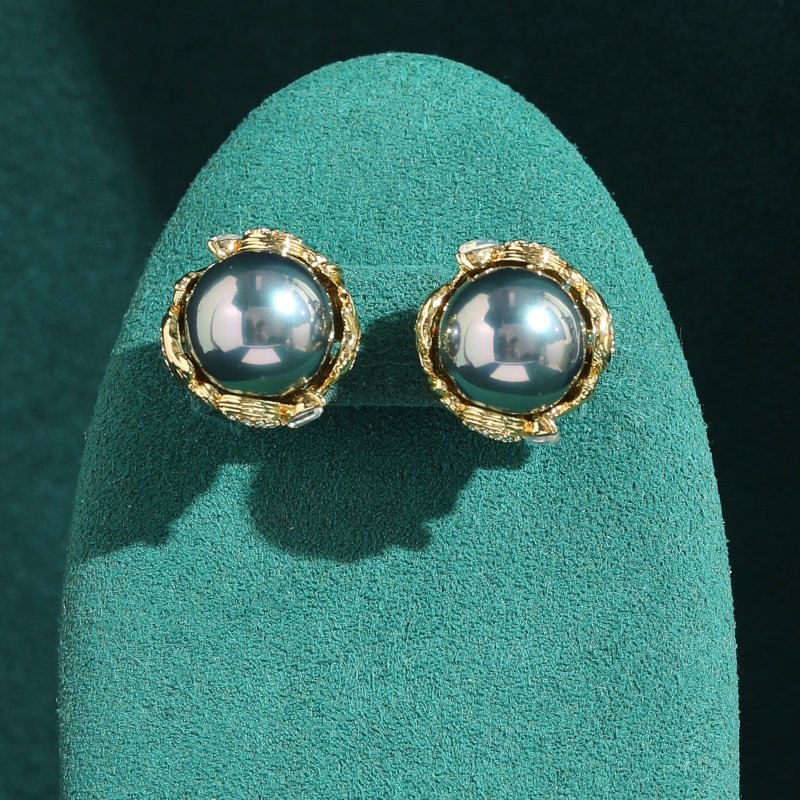 Vintage Grey Pearl Earrings Fo - Vintage Fashion Jewelry Brands のレビューと価格