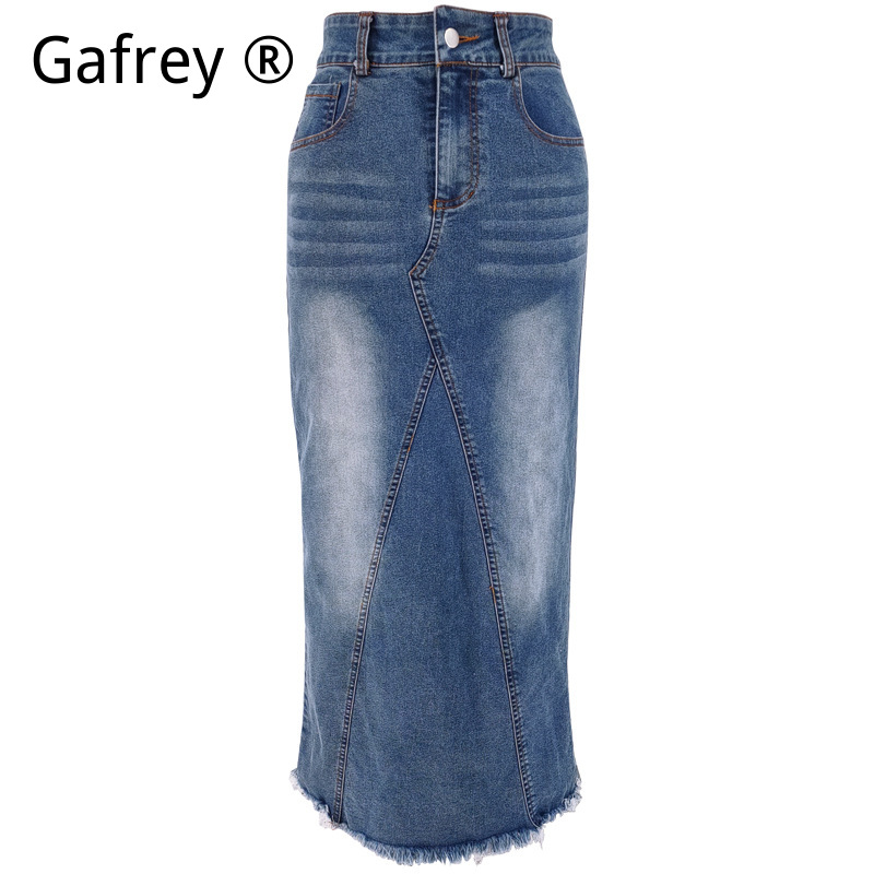 Women Denim Midi Skirt High Wa - Vintage Fashion Jeans のレビューと価格