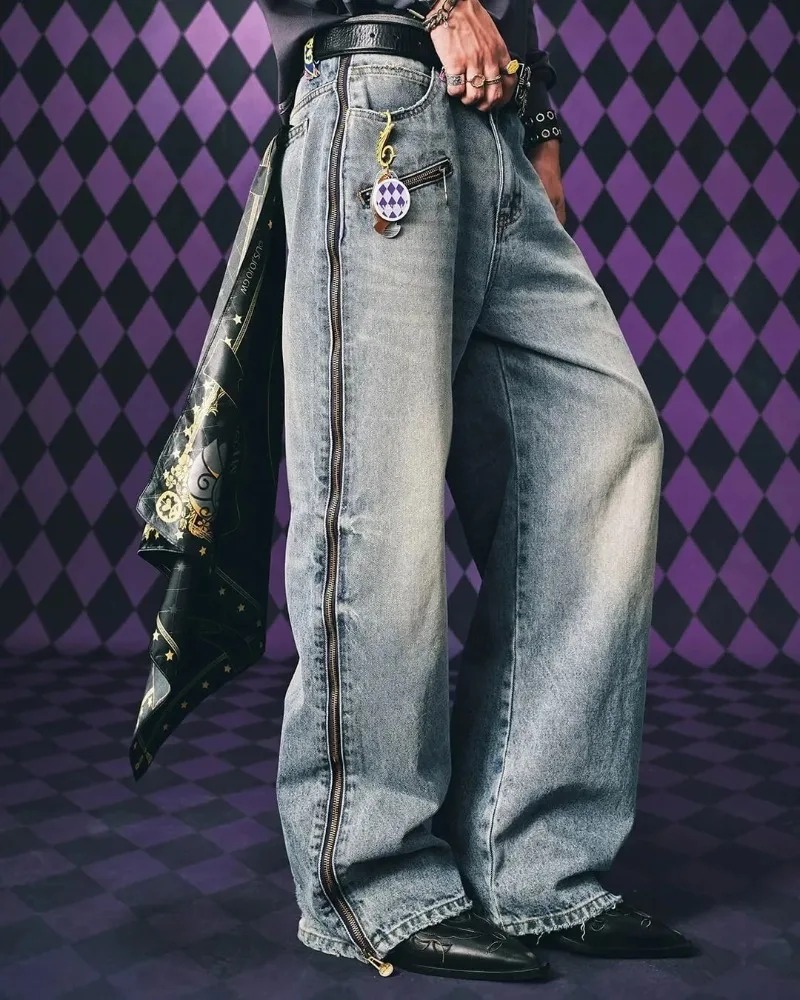 Y2K Streetwear Men Hip Hop Har - Vintage Fashion Jeans のレビューと価格