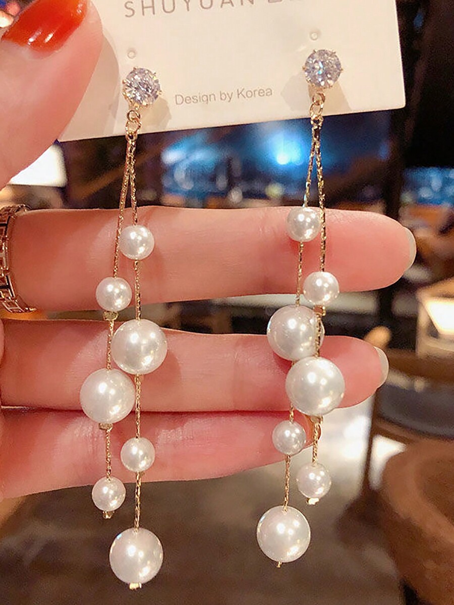 2pcs Vintage French Faux Pearl - Vintage Fashion Jewelry のレビューと価格
