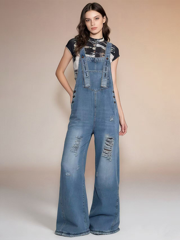 Fashion Retro Ripped Hole Deni - Vintage Fashion Jeans のレビューと価格