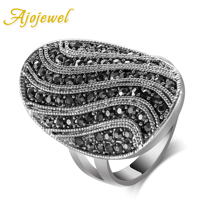 Ajojewel Unique Pave Black CZ  - Vintage Fashion Jewelry Brands のレビューと価格