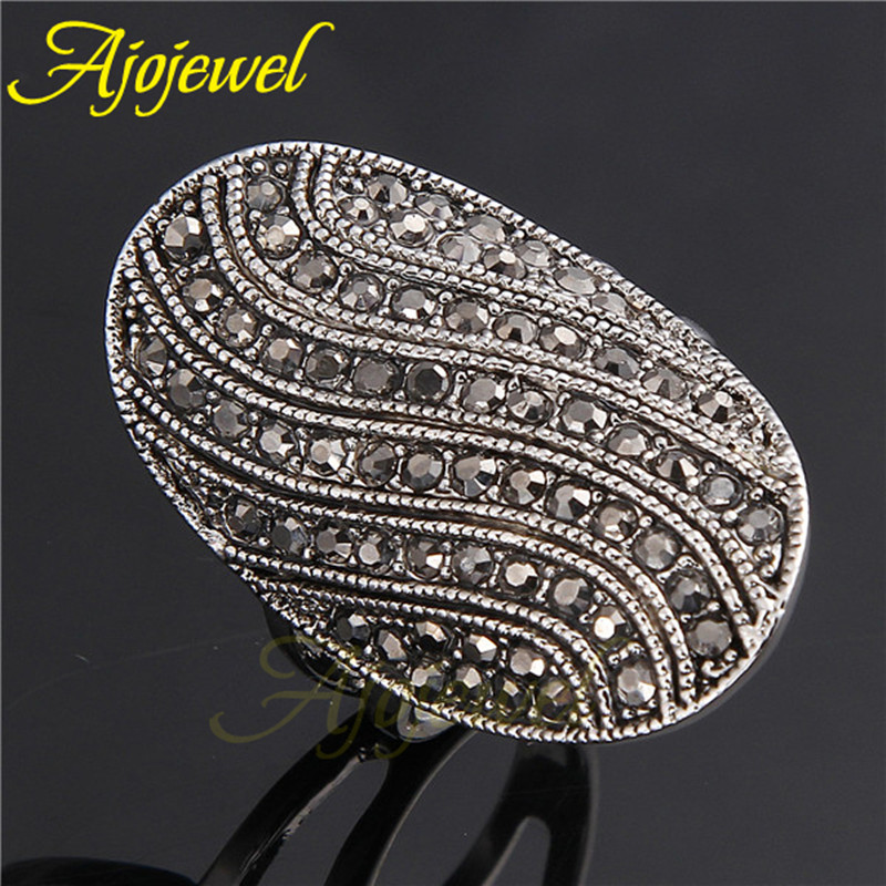 Ajojewel Unique Pave Black CZ  - Vintage Fashion Jewelry Brands のレビューと価格