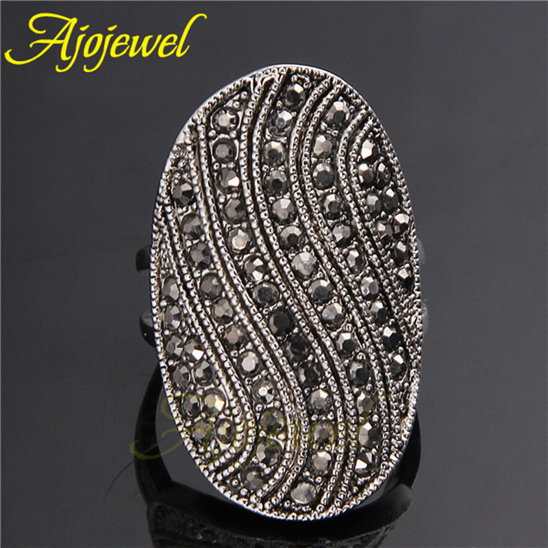 Ajojewel Unique Pave Black CZ  - Vintage Fashion Jewelry Brands のレビューと価格