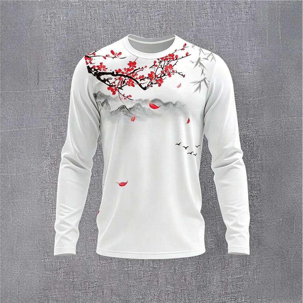 Chinese Style Ink Plum Blossom - Vintage Fashion Mens のレビューと価格