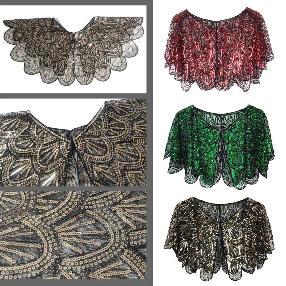 Art Deco Hollowed-out Shawl Be - Vintage Fashion Art のレビューと価格