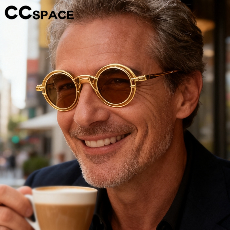 Metal Rotundity Punk Sunglasse - Vintage Fashion Vogue のレビューと価格