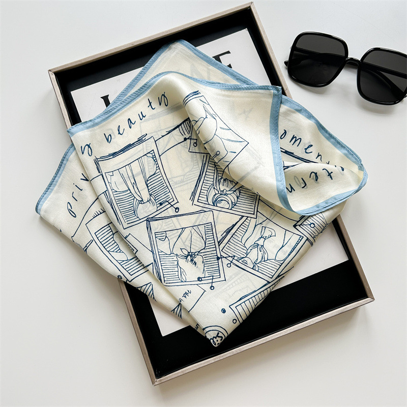 Vintage Sketch Print Satin Sma - Vintage Fashion Art のレビューと価格