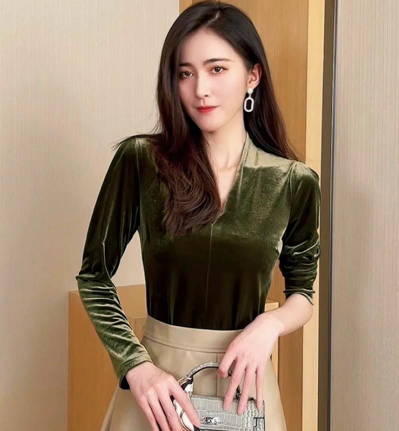 Fashion elegant V-neck long sl - Vintage Fashion Plus Size のレビューと価格