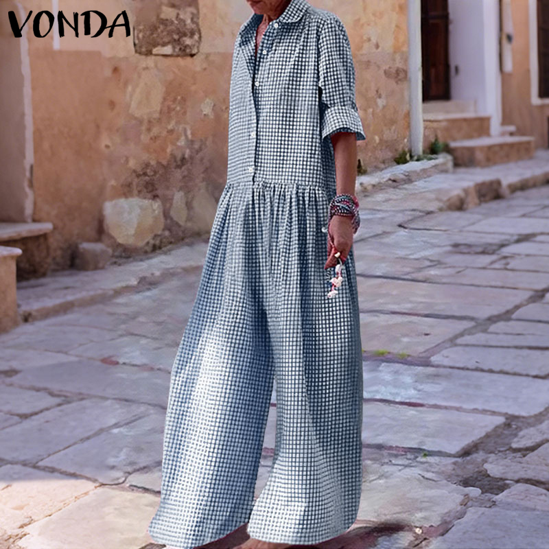 Plus Size 5XL VONDA Vintage Ju - Vintage Fashion Plus Size のレビューと価格