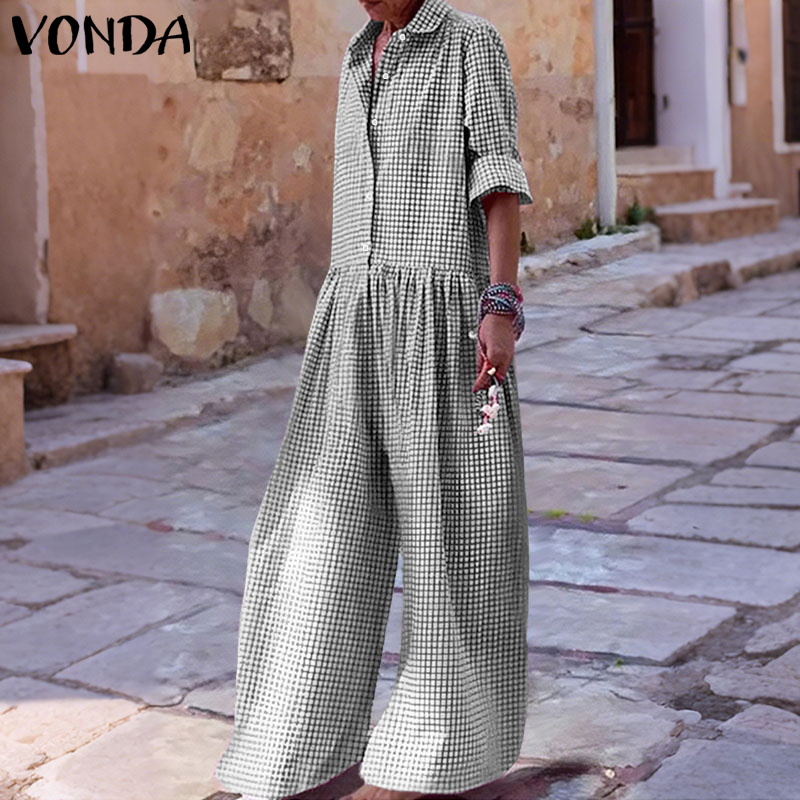 Plus Size 5XL VONDA Vintage Ju - Vintage Fashion Plus Size のレビューと価格