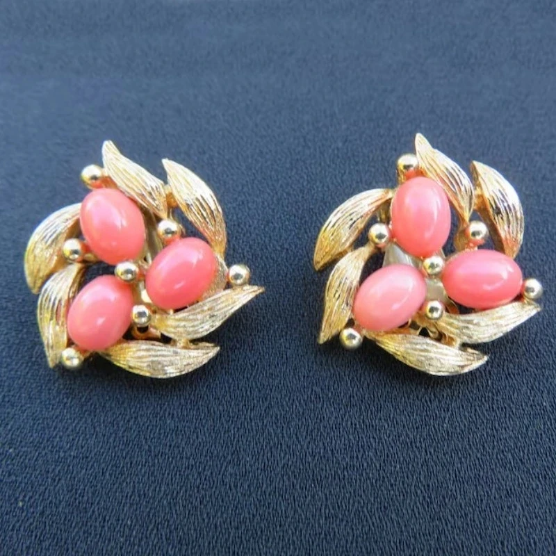 Vintage Inlay Pink Stone Flowe - Vintage Fashion Vogue のレビューと価格