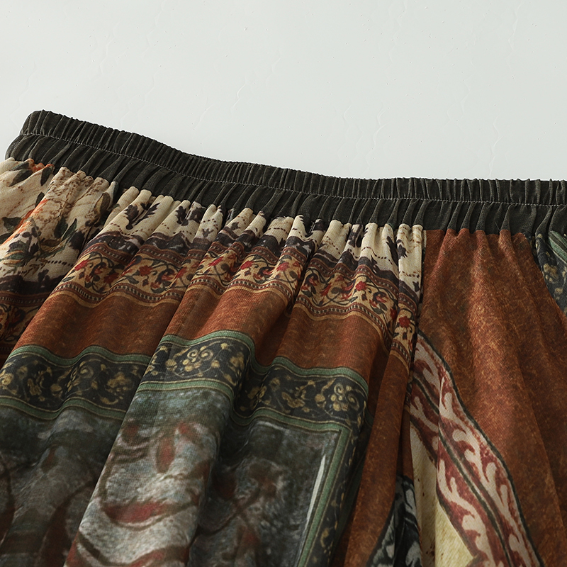 Bohemian Long Skirt Midi Summe - Vintage Fashion Plus Size のレビューと価格