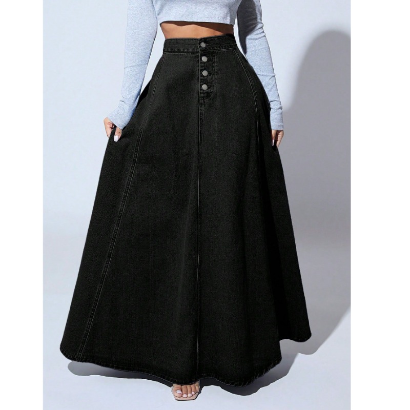 plus Size Women's Black Denim  - Vintage Fashion Plus Size のレビューと価格