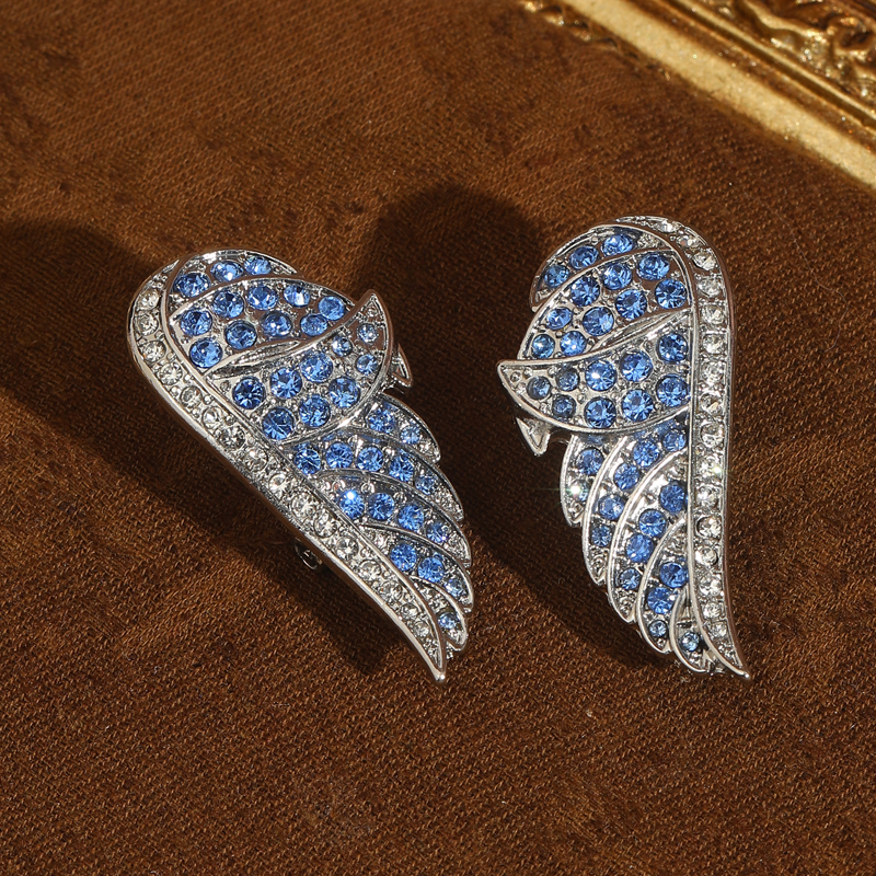 Vintage Angel Wing Blue Earrin - Vintage Fashion Jewelry Brands のレビューと価格