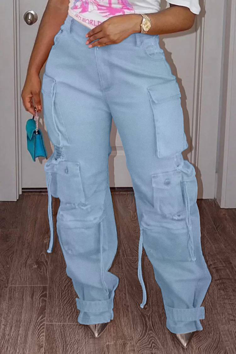 Plus Size Cargo Denim Jeans Po - Vintage Fashion Jeans のレビューと価格