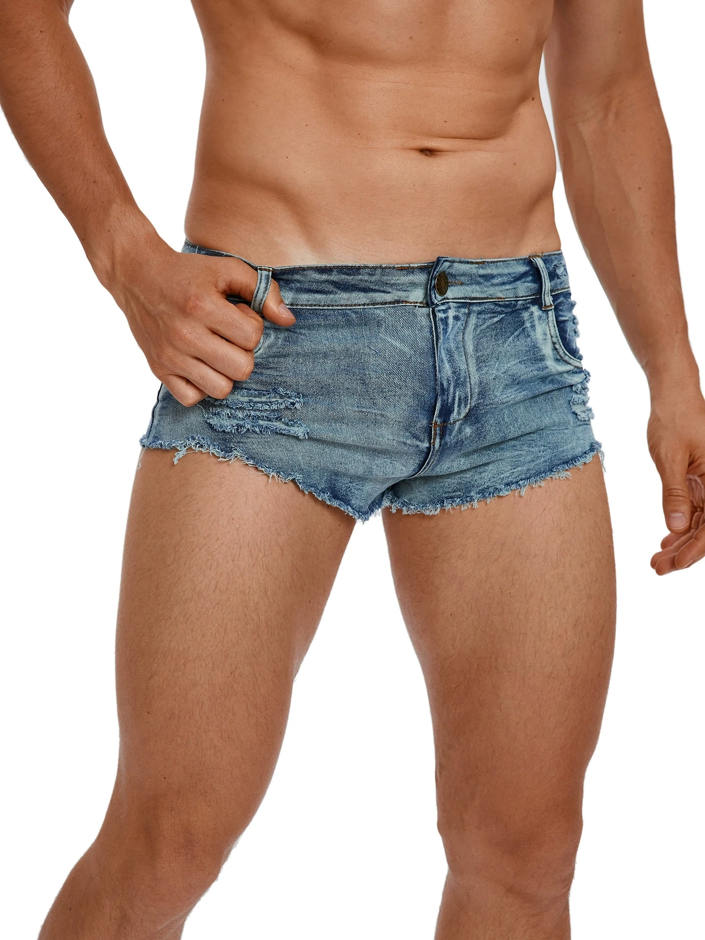Men's Low Waist Jeans Shorts F - Vintage Fashion Jeans のレビューと価格