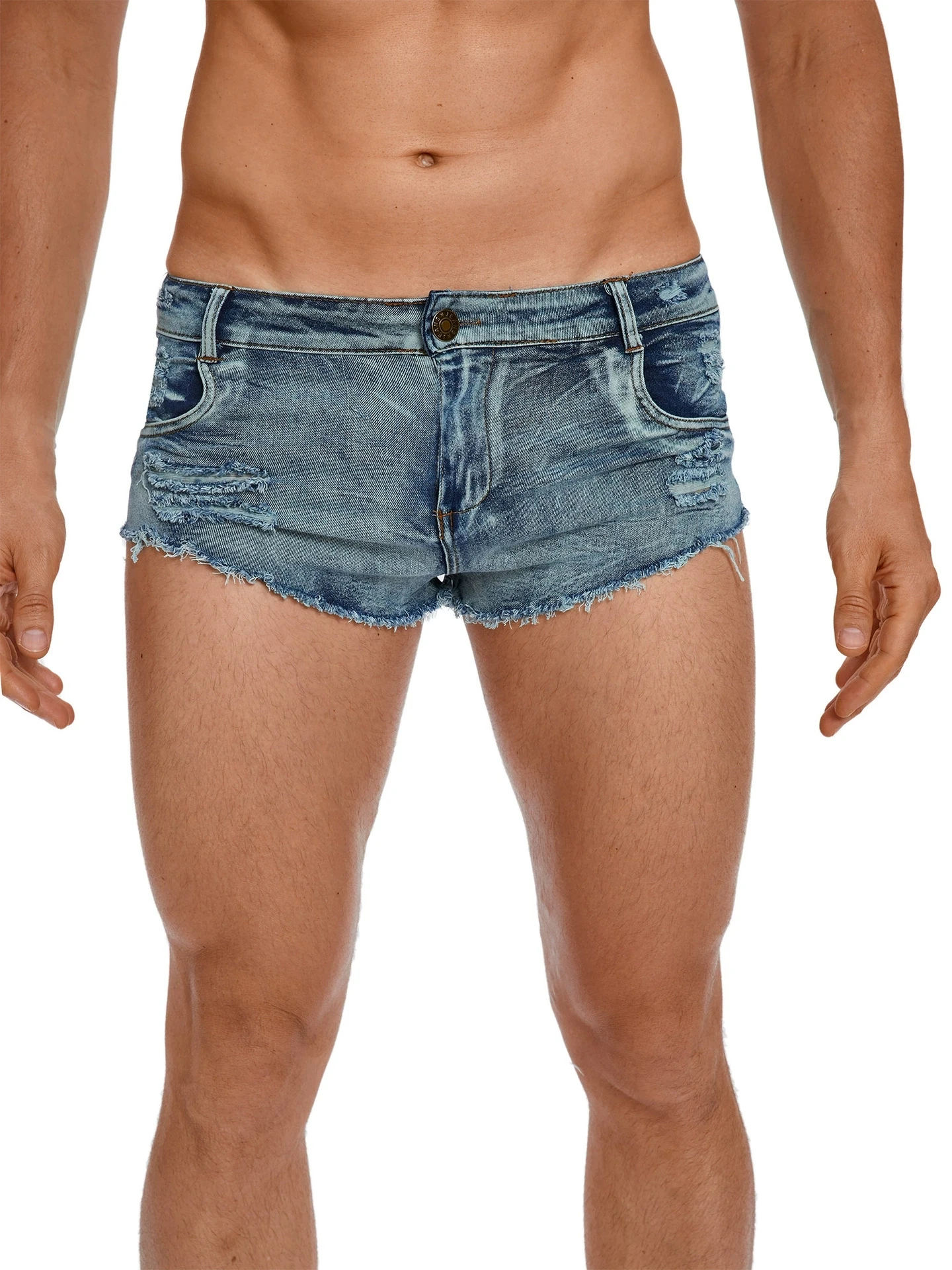 Men's Low Waist Jeans Shorts F - Vintage Fashion Jeans のレビューと価格