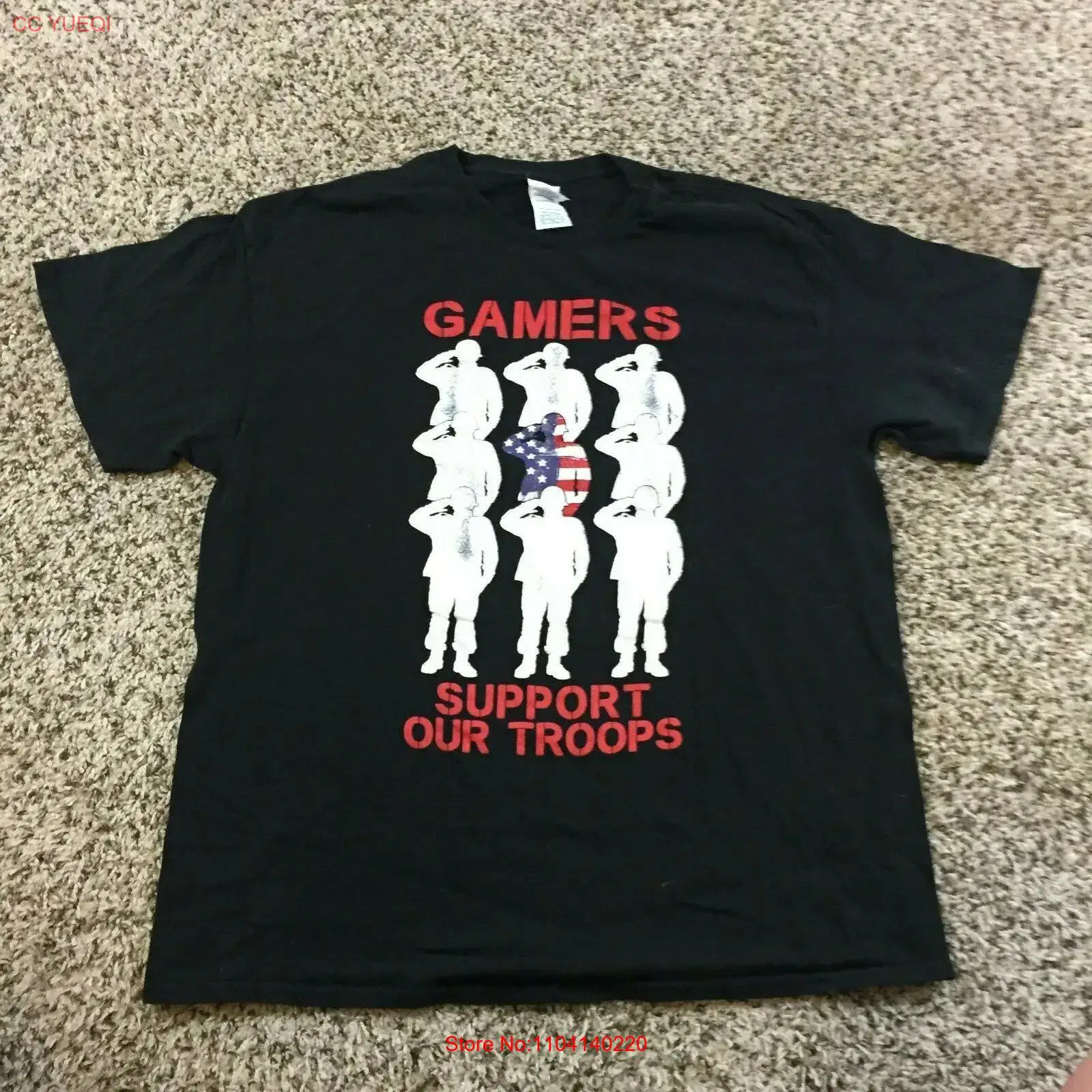 Gamers Support Our Troops Men  - Vintage Fashion Video のレビューと価格