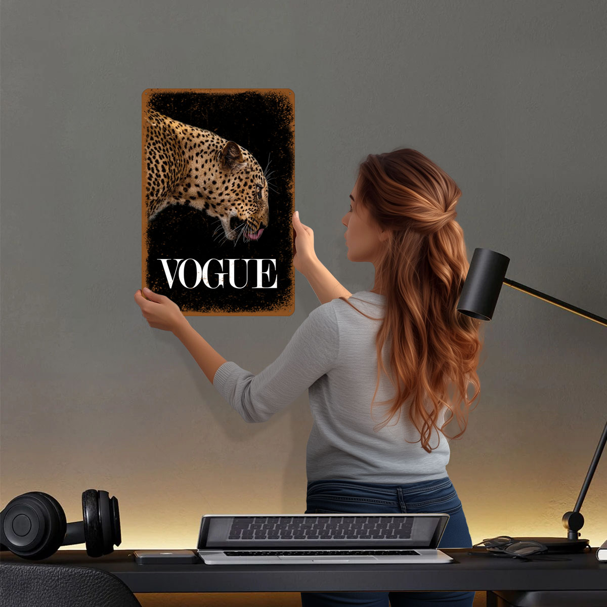 Vogue Fashion Poster Metal Sig - Vintage Fashion Vogue のレビューと価格