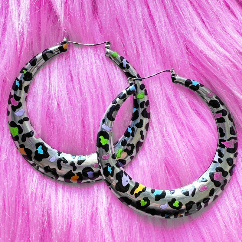 Y2K Colorful Leopard Print Big - Vintage Fashion Illustrations のレビューと価格