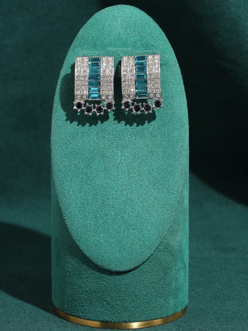Vintage Blue Crystal Rhineston - Vintage Fashion Jewelry Brands のレビューと価格