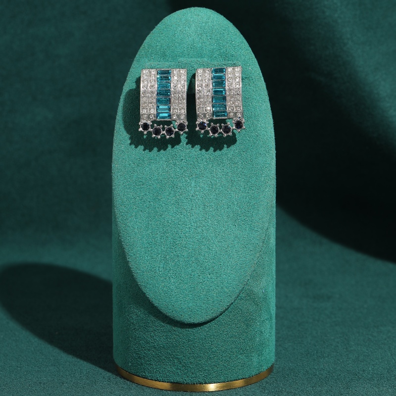 Vintage Blue Crystal Rhineston - Vintage Fashion Jewelry Brands のレビューと価格