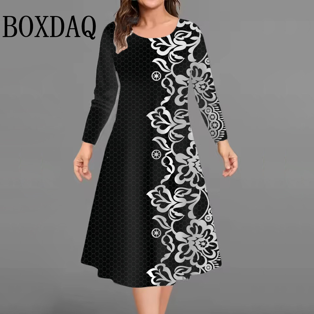 New Women's Retro Dress Flower - Vintage Fashion Plus Size のレビューと価格