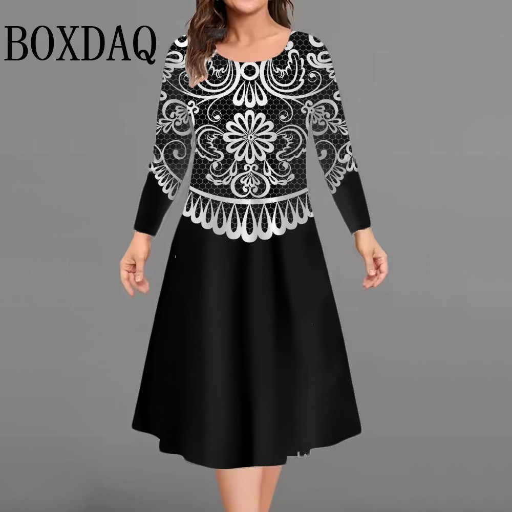 New Women's Retro Dress Flower - Vintage Fashion Plus Size のレビューと価格