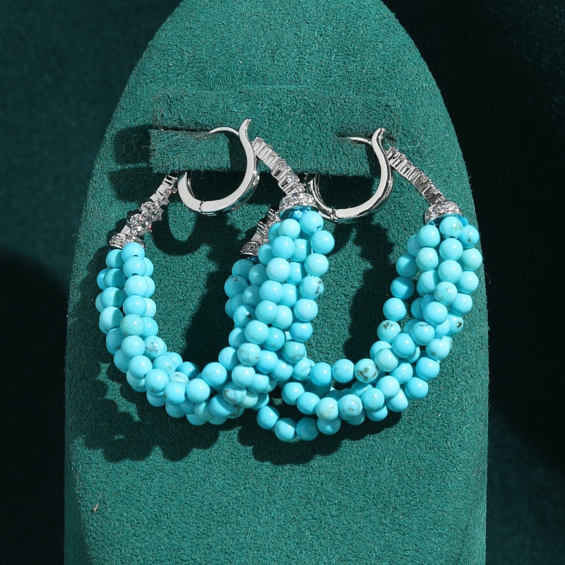 Vintage Turquoise Half Round E - Vintage Fashion Jewelry Brands のレビューと価格