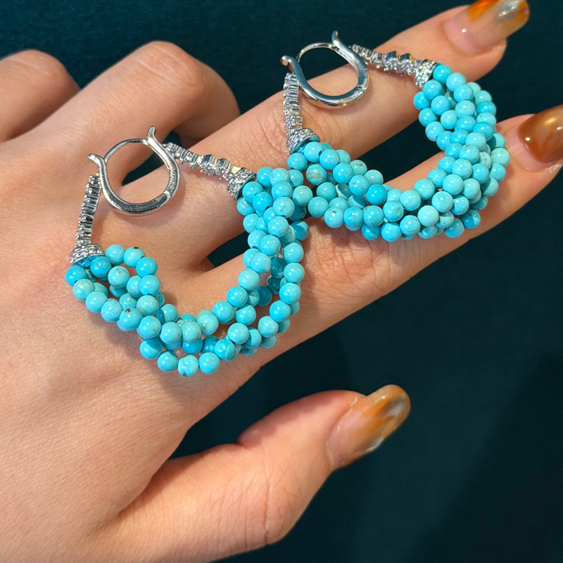 Vintage Turquoise Half Round E - Vintage Fashion Jewelry Brands のレビューと価格