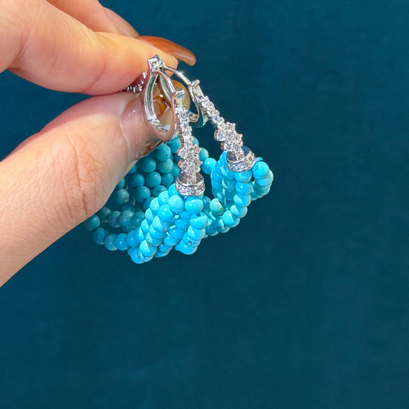 Vintage Turquoise Half Round E - Vintage Fashion Jewelry Brands のレビューと価格