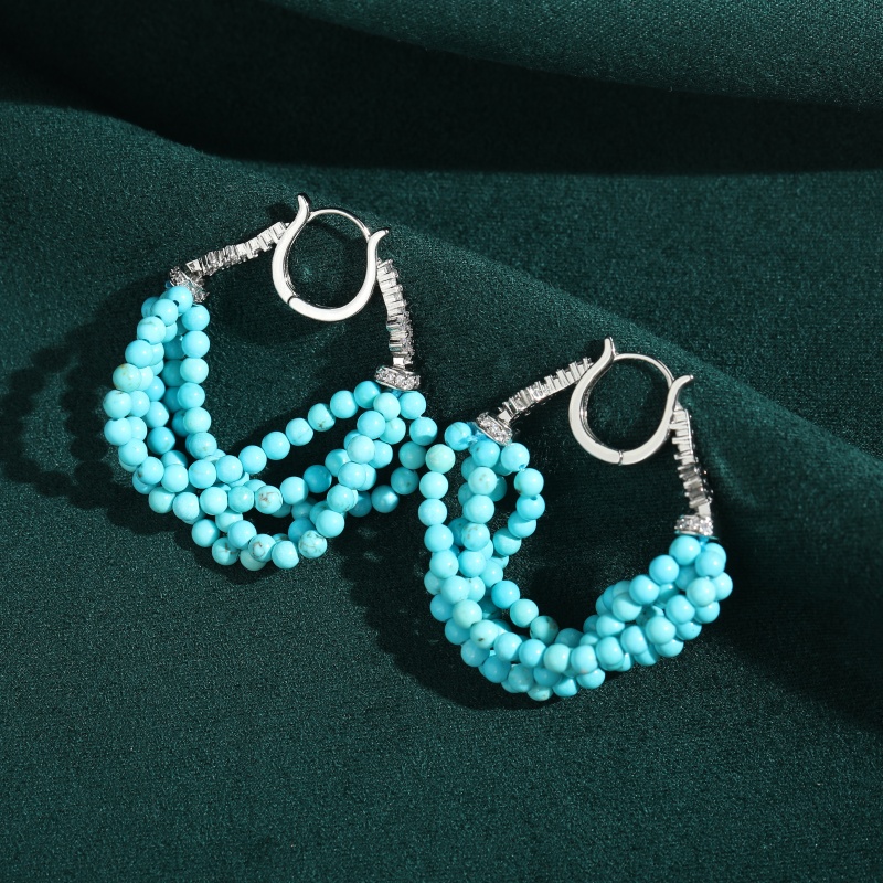 Vintage Turquoise Half Round E - Vintage Fashion Jewelry Brands のレビューと価格